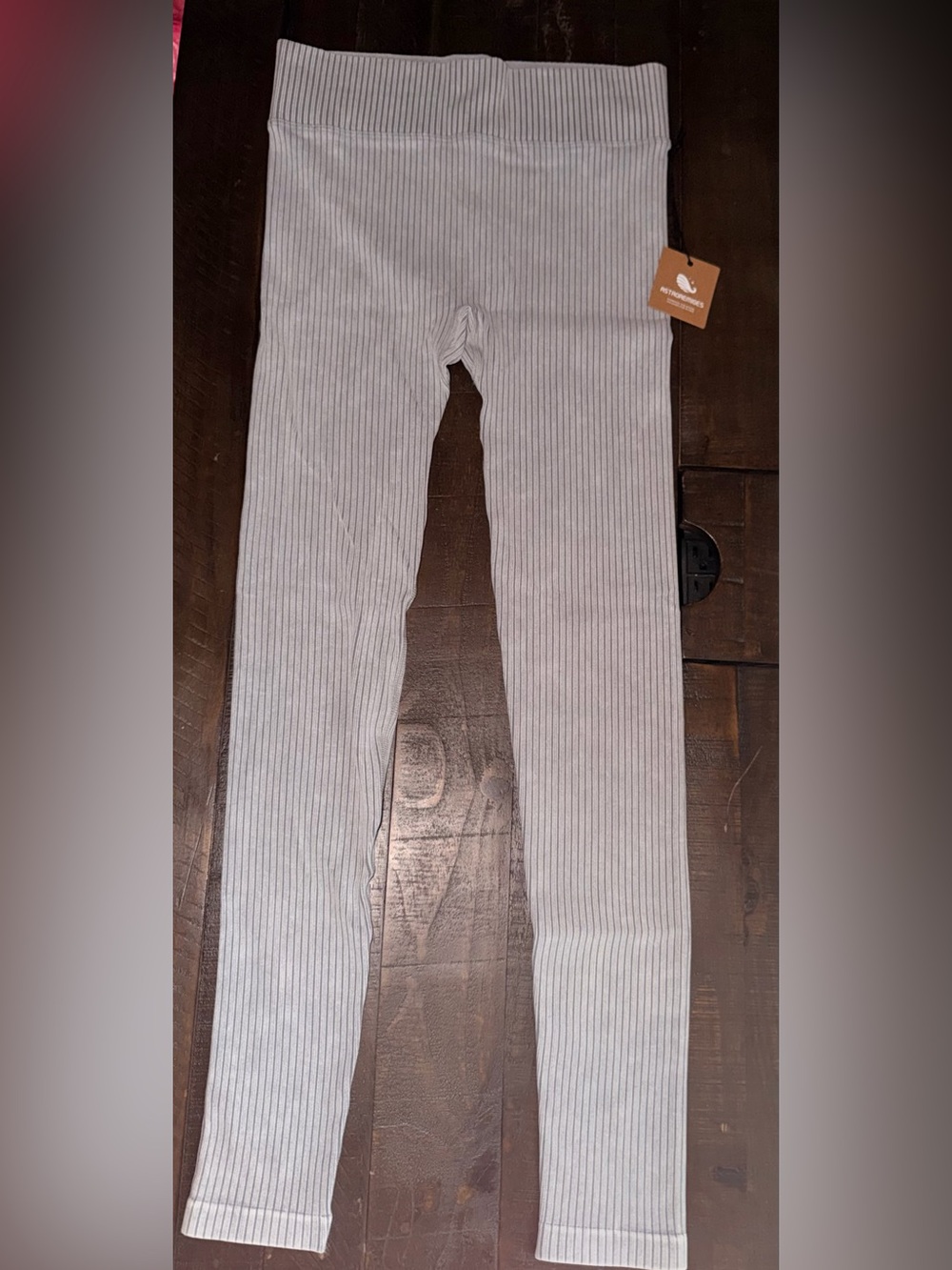 Women's ASTROREMIGES Ribbed Light Gray seamless Leggings